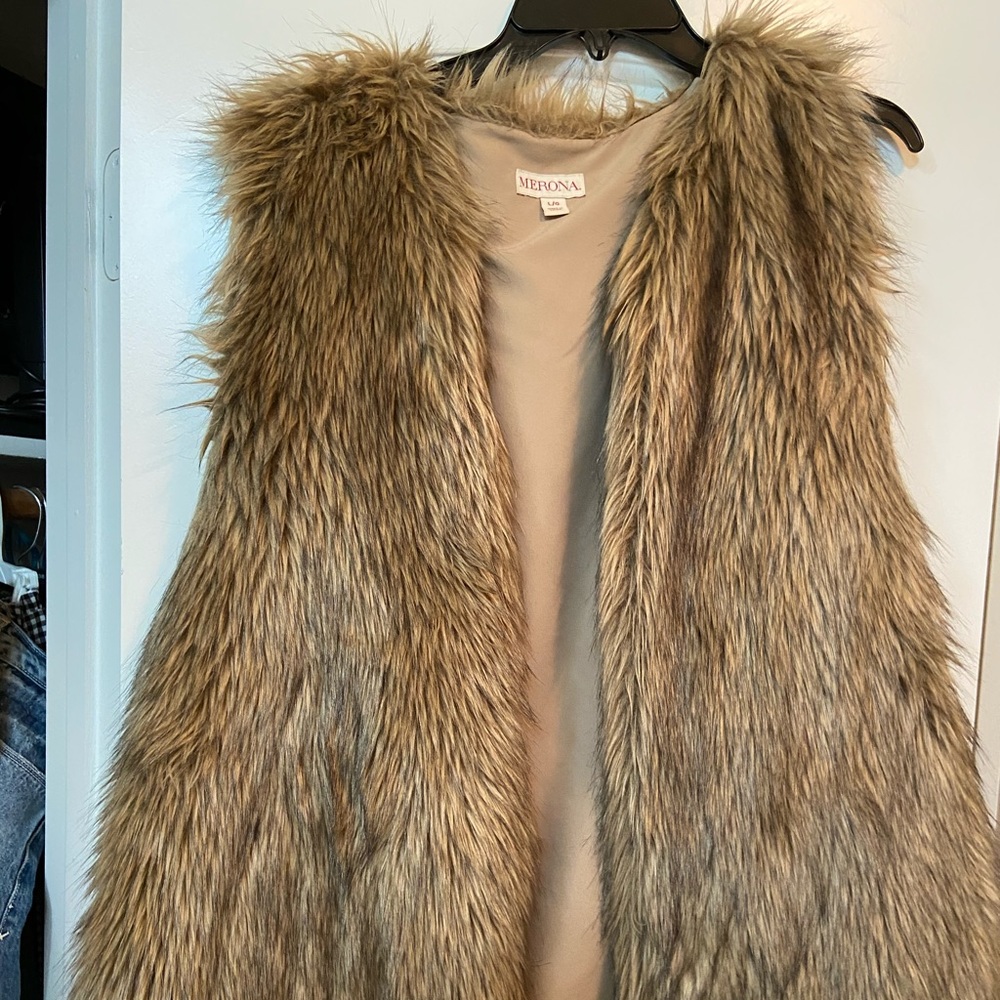 Faux fur vest